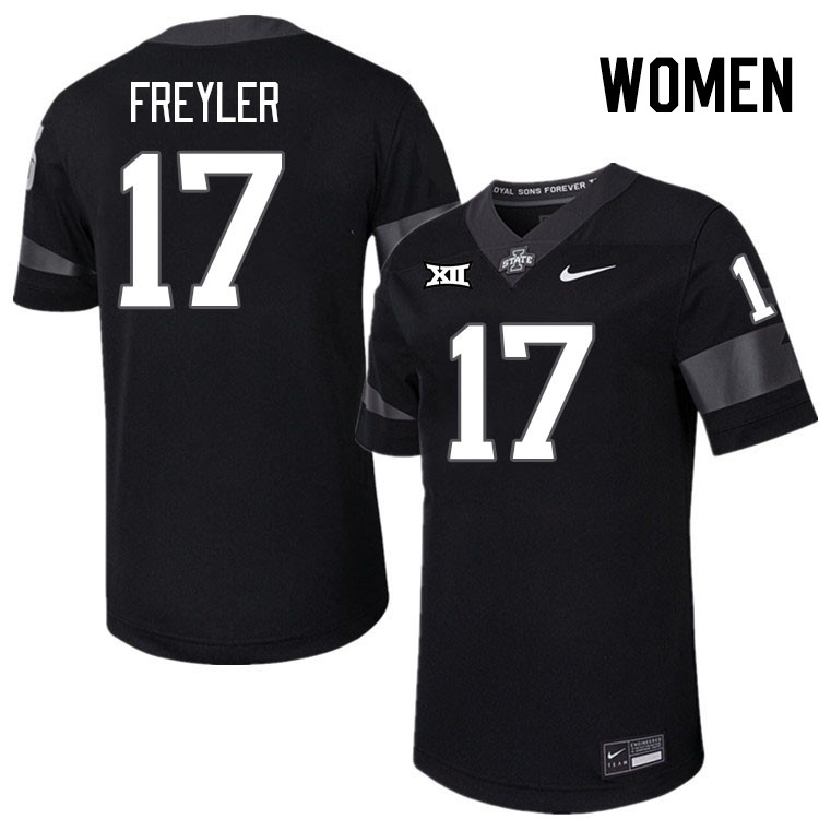 Women #17 Beau Freyler Iowa State Cyclones College Football Jerseys Stitched-Black